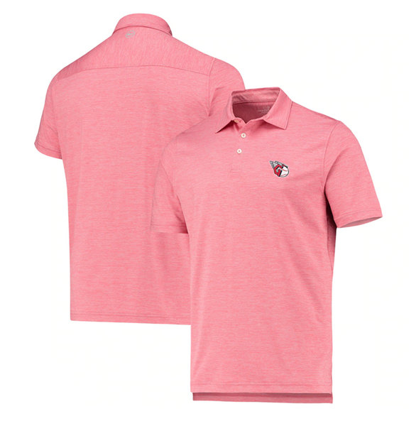 Men's Cleveland Guardians Pink Team Logo Polo T-Shirt Men's Cleveland Guardians Pink Team Logo Polo T-Shirt